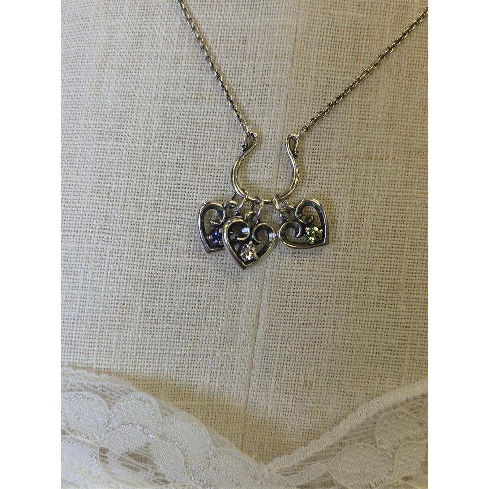 1 James Avery Sterling Heart Charm Pendant with Colored Gemstones - Birthstones - Picture 6 of 13